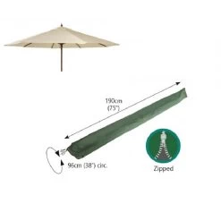 Bosmere C595 - Cover Up Ex Large Parasol Cover With Zip