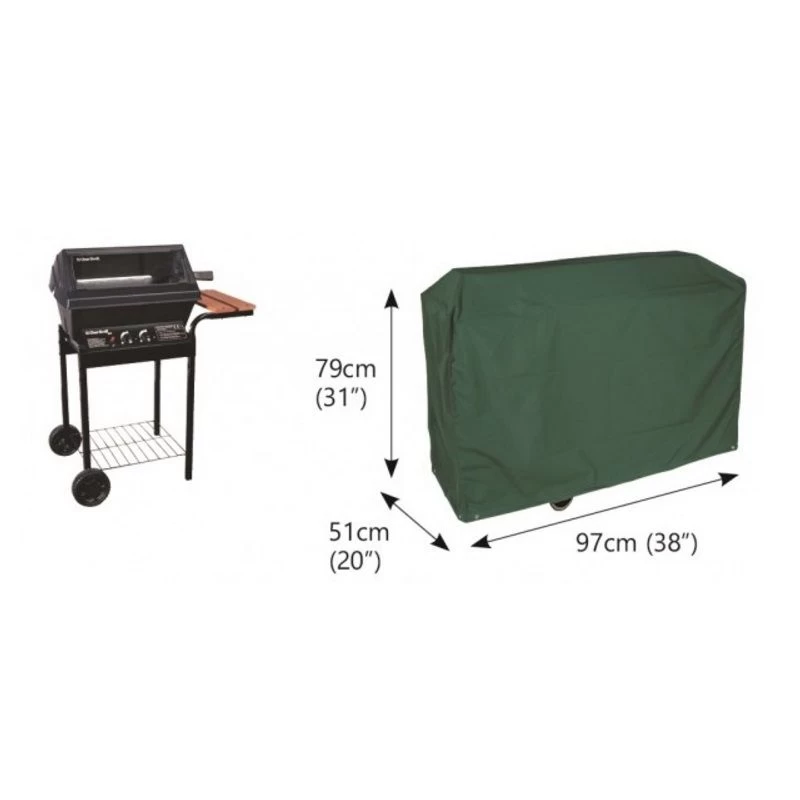 Bosmere C710 - Cover Up Trolley BBQ Cover - Green