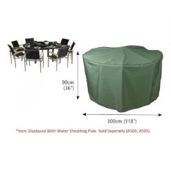 Bosmere C524 - 8 Seater Circular Patio Set Cover - Green