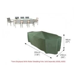 Bosmere C538 - Cover Up Rect Patio Set Cover 10 Seat - Green