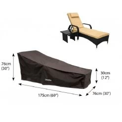 Bosmere D565 - Sunlounger Cover - Storm Black