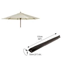 Bosmere D590 - Storm Parasol Cover - Black
