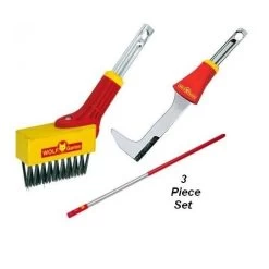 Wolf-Garten Wolf Tools - 1.4 Metre Handle + Weeding Brush + Scraper (ZMI15+FBM+FKM)
